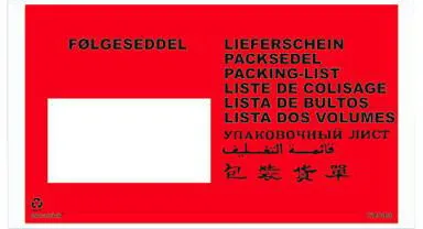 Docustick pakbonzak met opdruk 10 talen C65 225 mm x 122 mm
